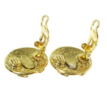 Chanel Vintage CC Round Clip-On Earrings Metal Small - image 3