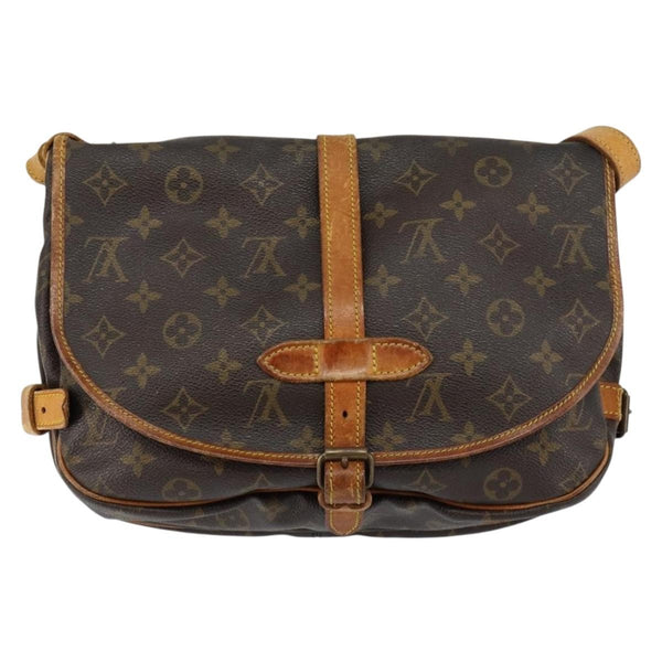 Louis Vuitton Saumur Handbag Monogram Canvas 30
