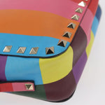 Valentino Garavani Rockstud 1973 Camera Crossbody Bag Striped Leather - image 10