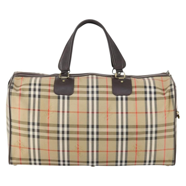 Burberry Vintage Duffle Bag Haymarket Canvas Large