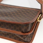 Celine Vintage Macadam Shoulder Bag Canvas and Leather - image 12