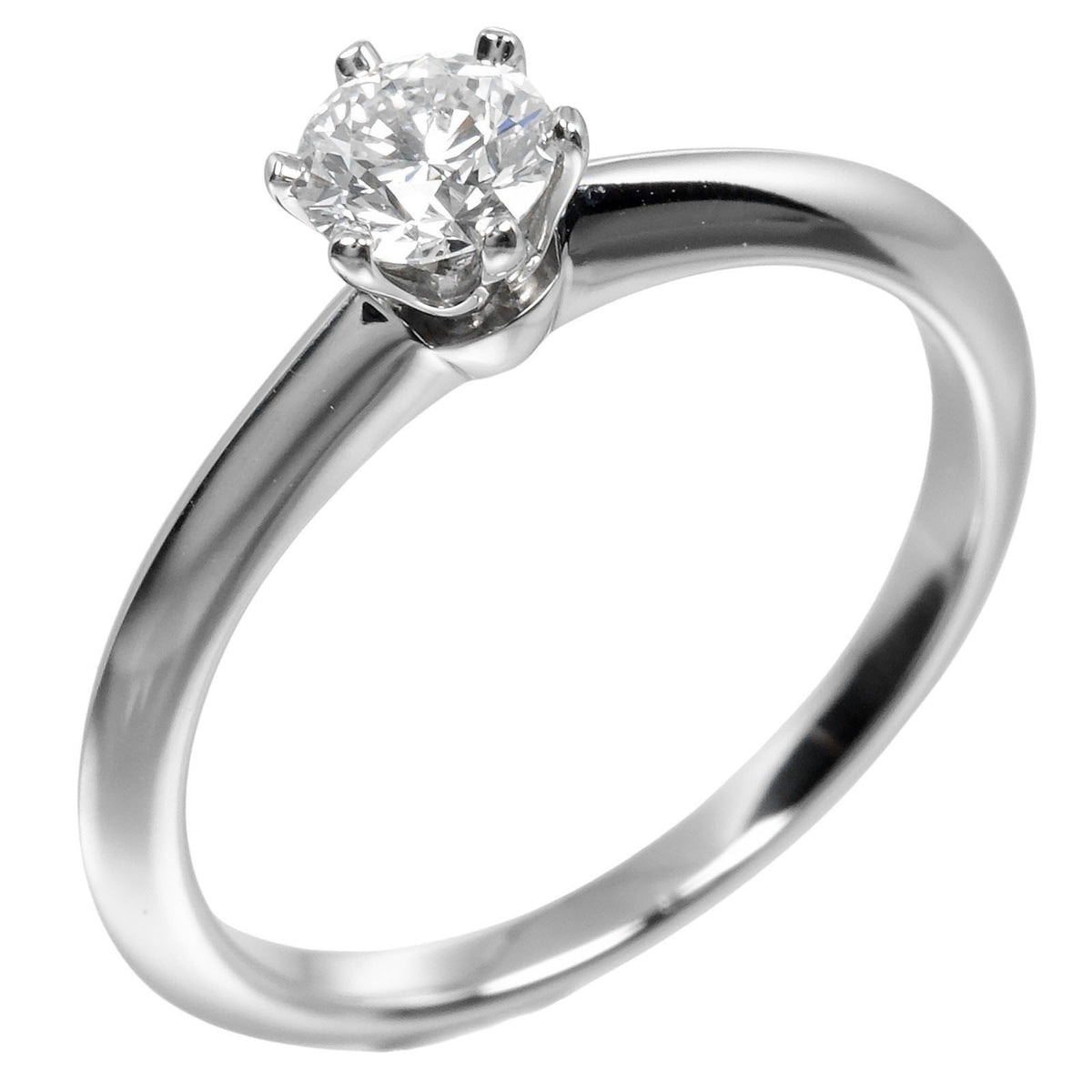 Tiffany & Co. Tiffany Setting Solitaire Ring Platinum with RBC Diamond - image 1