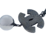Chanel CC Pearl Drop Necklace Metal with Pearls - image 3
