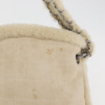 Chanel Vintage Embroidered CC Chain Tote Quilted Suede and Shearling - image 16