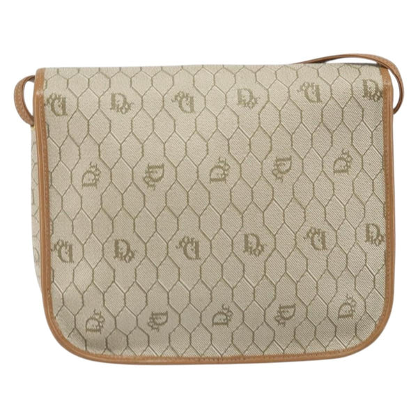 Christian Dior Vintage Honeycomb Shoulder Bag Canvas
