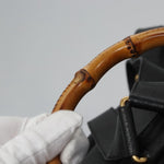 Gucci Vintage Bamboo Backpack Suede and Leather - image 19