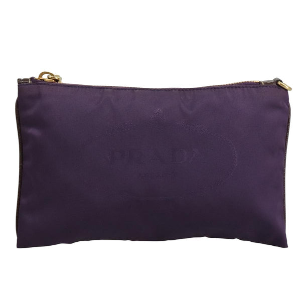 Prada Logo Zip Pouch Tessuto - image 1