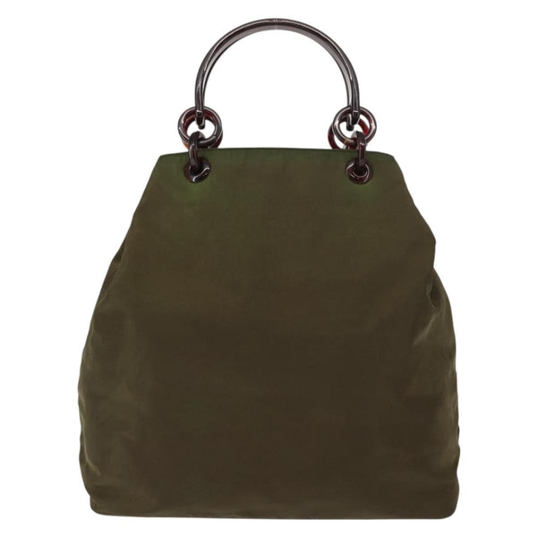 Prada Resin Handle Tote Tessuto