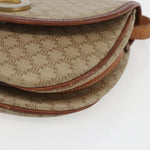 Celine Vintage Macadam Circle Logo Shoulder Bag Canvas and Leather - image 9