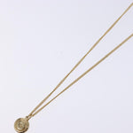 Christian Dior Vintage Logo Round Pendant Necklace Metal - image 6