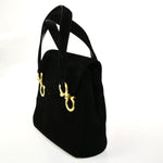 Salvatore Ferragamo Gancini handbag Suede - image 3