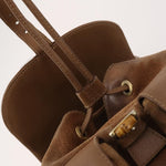 Gucci Vintage Bamboo Backpack Suede and Leather - image 19