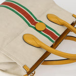 Gucci Foldable Web Tote Canvas with Leather Small - image 19