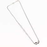 Tiffany & Co. Infinity Double Chain Pendant Necklace Silver - image 1