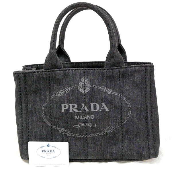 Prada Canapa Convertible Tote Denim Medium - image 1