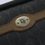 Christian Dior Vintage Honeycomb Zip Pouch Canvas and Leather - image 12