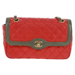 Chanel Two Tone Flap Bag Quilted Lambskin Small - image 1