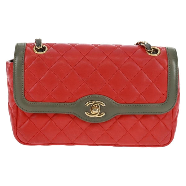 Chanel Two Tone Flap Bag Quilted Lambskin Small - image 1