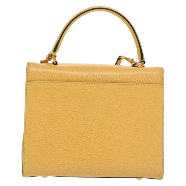 Celine Vintage Convertible Turnlock Top Handle Bag Leather Medium