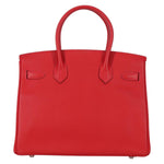 Hermes Birkin Handbag Red Epsom with Palladium Hardware 30 - image 2