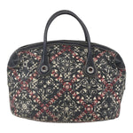Chanel Optic Coco Bowler Bag Printed Coated Canvas with Caviar Medium - image 2