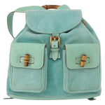 Gucci Vintage Bamboo Backpack Suede Medium - image 19