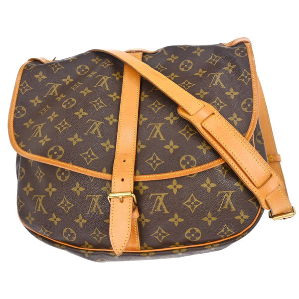 Louis Vuitton Saumur Handbag Monogram Canvas 35