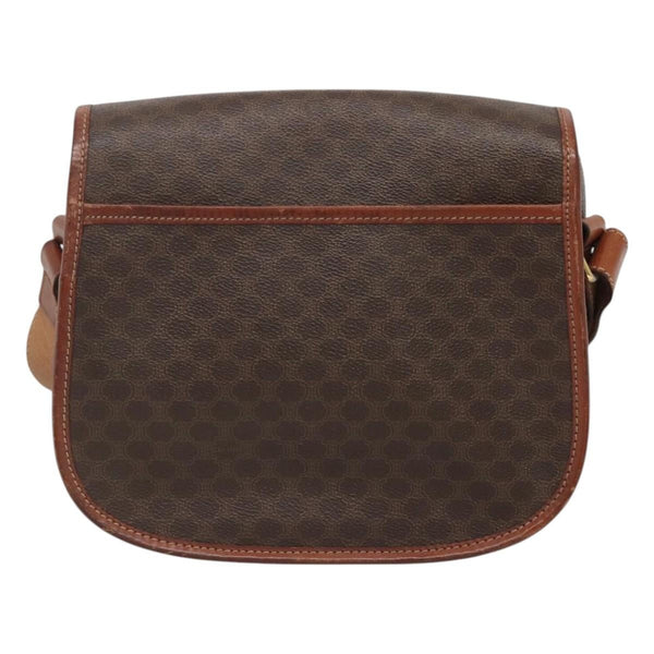Celine Vintage Macadam Shoulder Bag Canvas and Leather