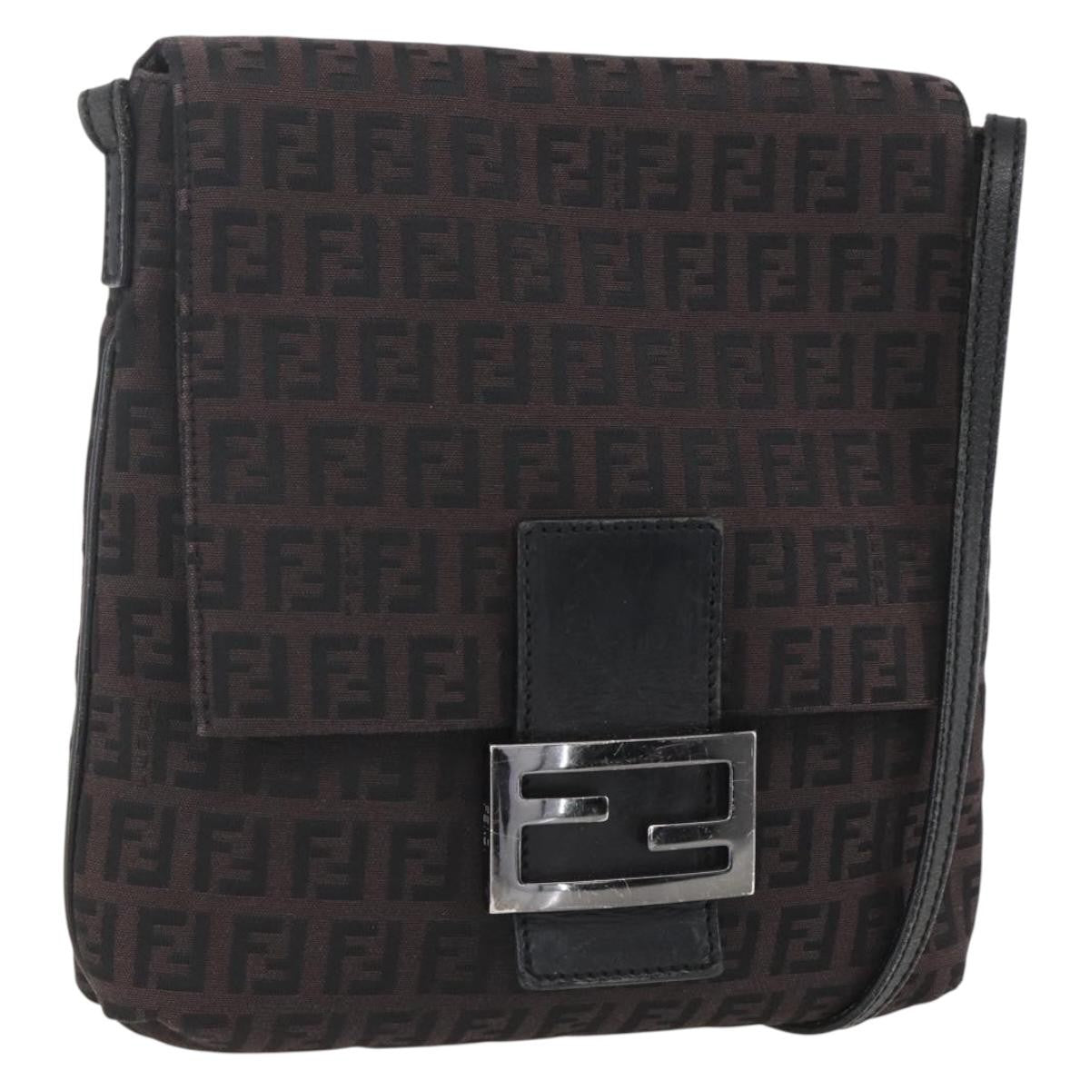Fendi Vintage Flap Crossbody Bag Zucchino Canvas Small - image 1