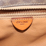 Celine Vintage Macadam Circle Logo Shoulder Bag Canvas and Leather - image 6