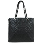 Chanel Petite Shopping Tote Quilted Caviar Large - image 1