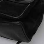 Gucci Vintage Bamboo Backpack Suede and Leather - image 8