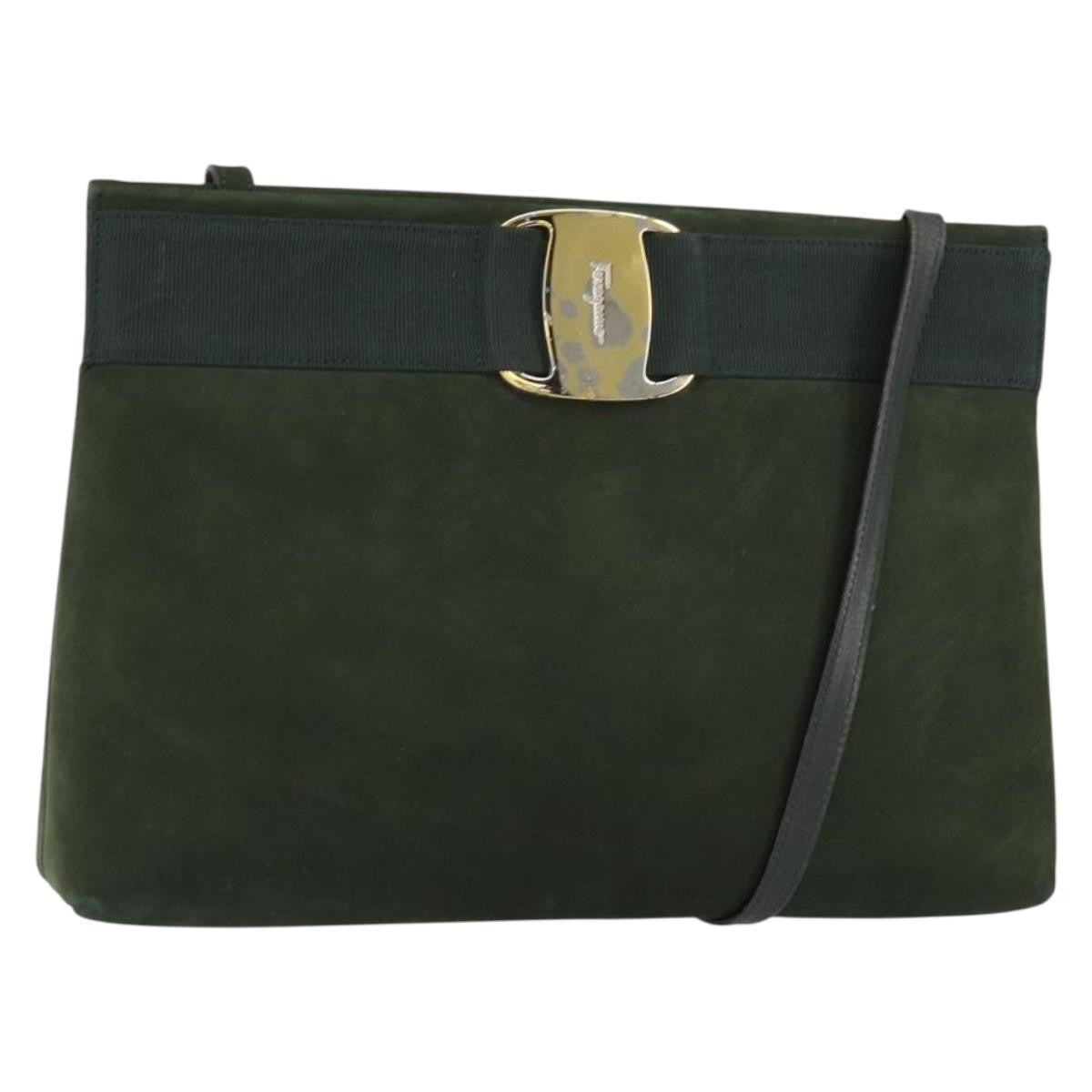 Salvatore Ferragamo Vala Shoulder Bag Suede - image 1