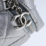 Chanel Classic Vanity Case with Chain Quilted Caviar Mini - image 19