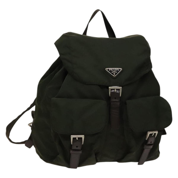 Prada Vela Double Front Pocket Backpack Tessuto with Saffiano Leather Medium - image 1