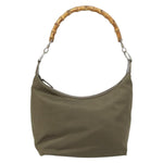 Gucci Vintage Bamboo Shoulder Bag Nylon - image 1