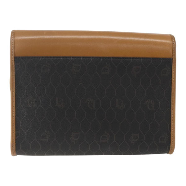 Christian Dior Vintage Honeycomb Shoulder Bag Canvas and Leather