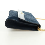 Christian Dior Vintage Chain Flap Shoulder Bag Diorissimo Canvas Medium - image 4