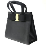 Salvatore Ferragamo Convertible Vara Bow Tote Lizard Embossed Leather Small - image 3