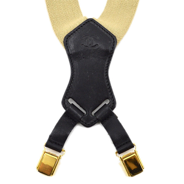 Chanel Logo Suspenders Canvas