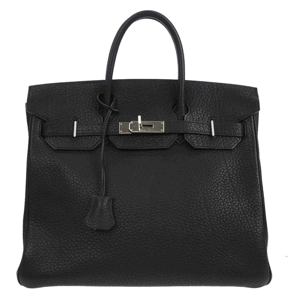 Hermes HAC Birkin Bag Black Fjord with Palladium Hardware 32 - image 1
