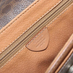 Celine Vintage Macadam Circle Logo Shoulder Bag Canvas and Leather - image 6