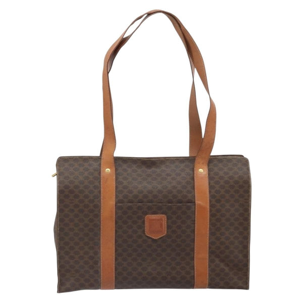 Celine Vintage Macadam Handbag Canvas and Leather - image 1