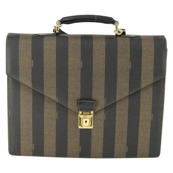 Fendi Vintage Pequin Briefcase Bag Coated Canvas Large - image 1