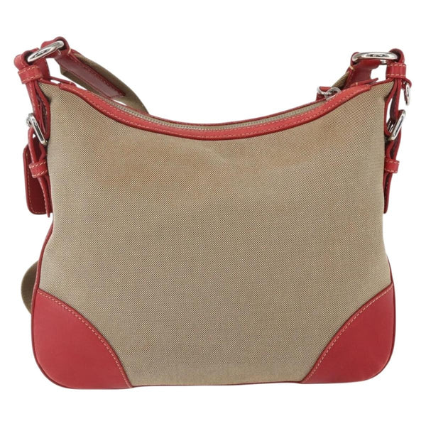 Prada Logo Zip Crossbody Bag Canvas Medium
