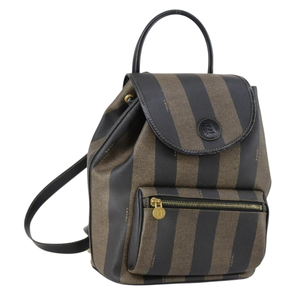 Fendi Pequin Front Pocket Backpack Coated Canvas Small - image 1