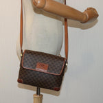 Celine Vintage Macadam Shoulder Bag Canvas and Leather - image 13