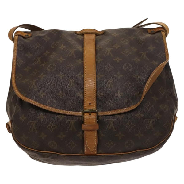 Louis Vuitton Saumur Handbag Monogram Canvas 35