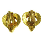 Chanel Vintage CC Heart Clip-On Earrings Metal Small - image 2