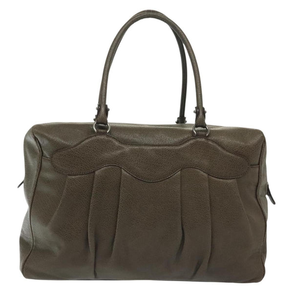 Salvatore Ferragamo Gancini Buckle Shoulder Bag Leather Large